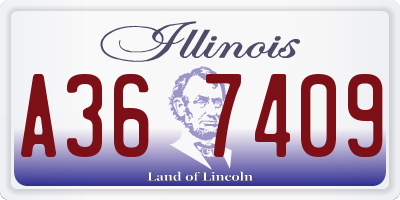 IL license plate A367409