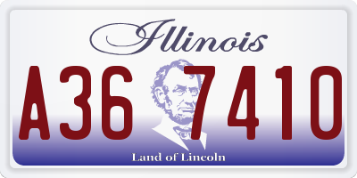 IL license plate A367410