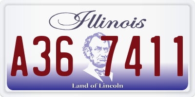 IL license plate A367411