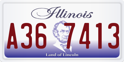 IL license plate A367413