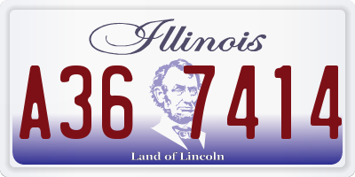 IL license plate A367414