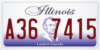 IL license plate A367415