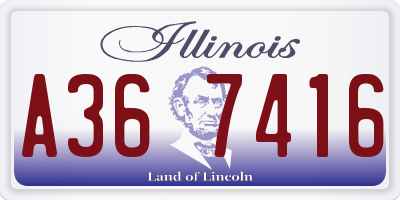 IL license plate A367416