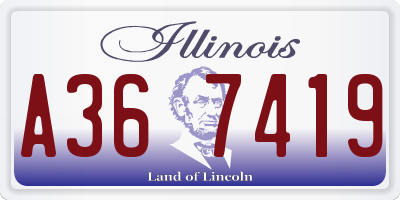 IL license plate A367419