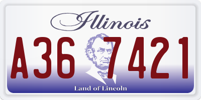 IL license plate A367421