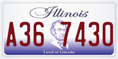 IL license plate A367430