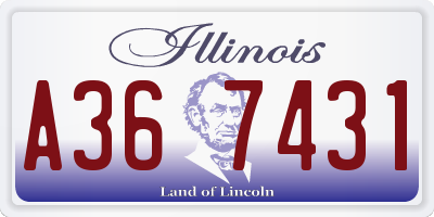 IL license plate A367431