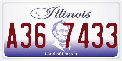 IL license plate A367433