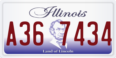 IL license plate A367434