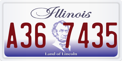 IL license plate A367435