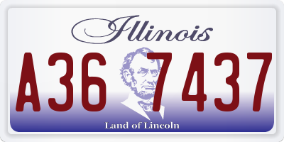 IL license plate A367437