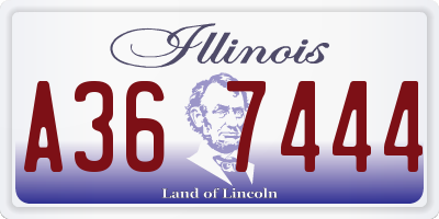 IL license plate A367444