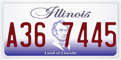 IL license plate A367445