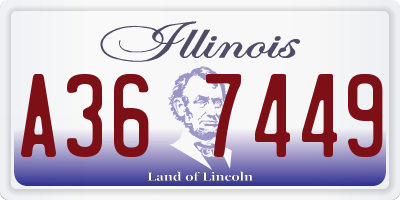 IL license plate A367449