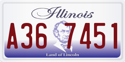 IL license plate A367451