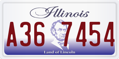 IL license plate A367454