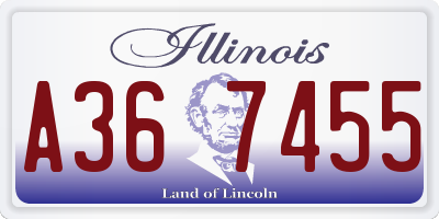 IL license plate A367455