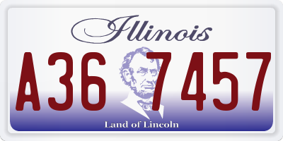 IL license plate A367457