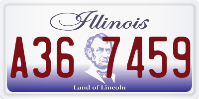 IL license plate A367459
