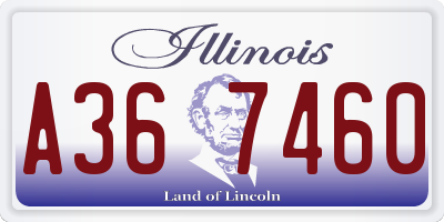 IL license plate A367460