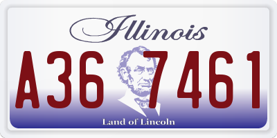 IL license plate A367461