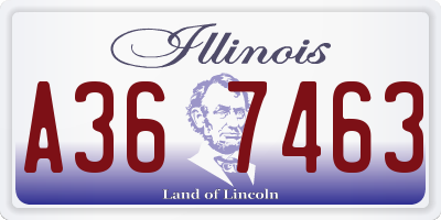IL license plate A367463