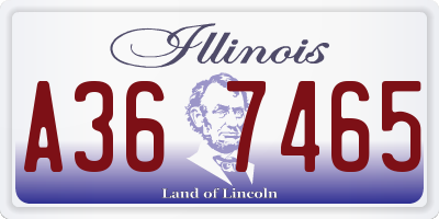 IL license plate A367465