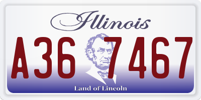 IL license plate A367467
