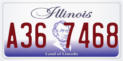 IL license plate A367468