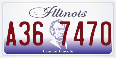 IL license plate A367470