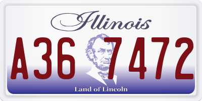 IL license plate A367472