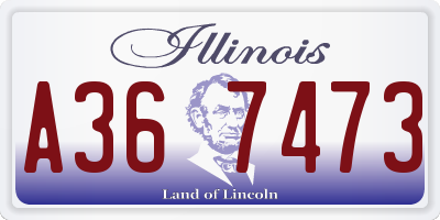 IL license plate A367473