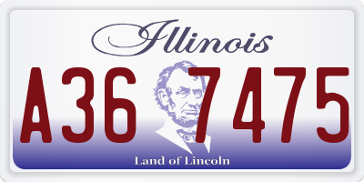 IL license plate A367475