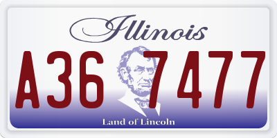 IL license plate A367477