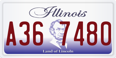 IL license plate A367480