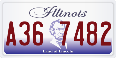 IL license plate A367482