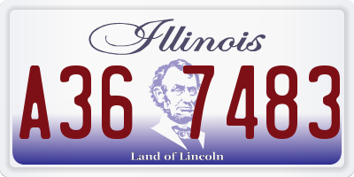 IL license plate A367483