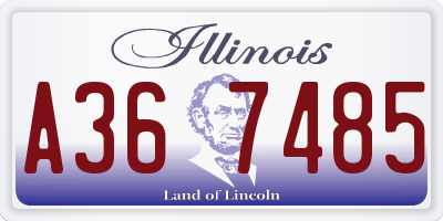 IL license plate A367485