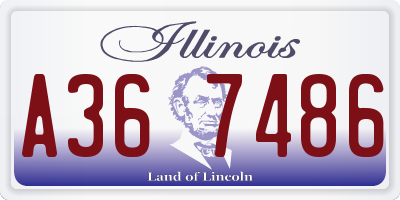 IL license plate A367486