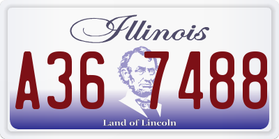 IL license plate A367488