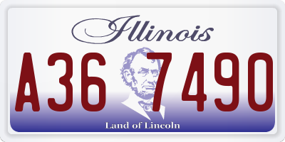 IL license plate A367490