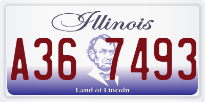 IL license plate A367493
