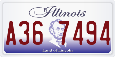 IL license plate A367494