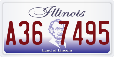 IL license plate A367495
