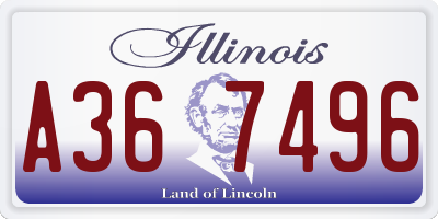 IL license plate A367496
