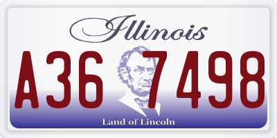 IL license plate A367498