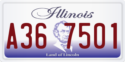 IL license plate A367501