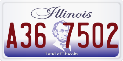 IL license plate A367502
