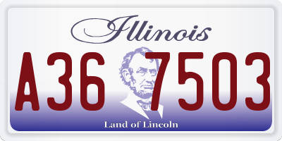 IL license plate A367503