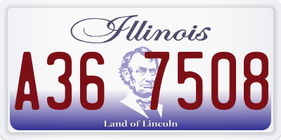 IL license plate A367508